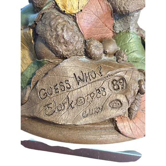 Vintage Tom Clark Guess Who? Gnome Teddy Bear 1988 Numbered 89 Estate Signed 8" - Picture 5 of 6